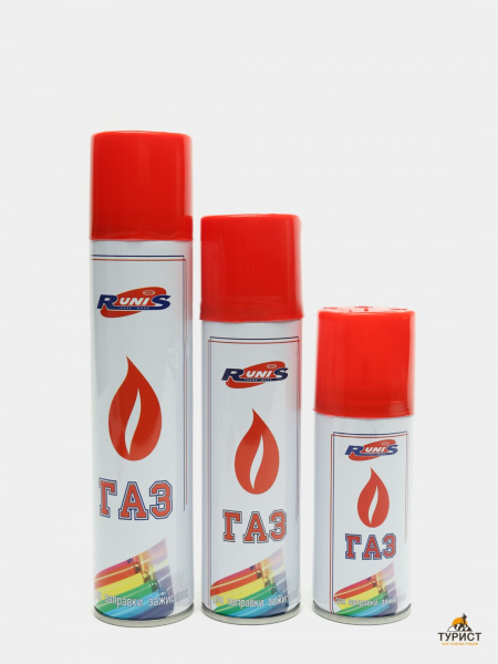 Газ для зажигалок RUNIS, метал. баллон, 210 мл